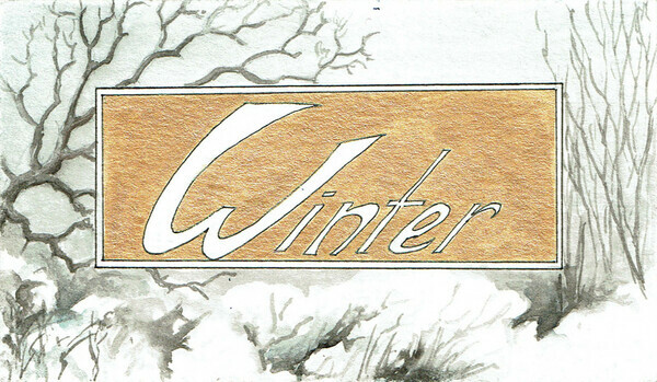 winter bookmark
